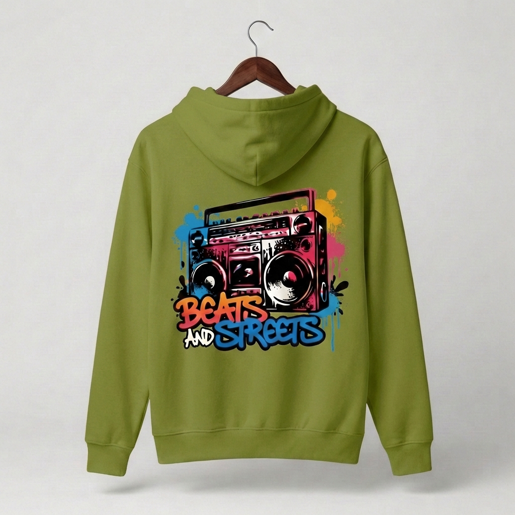 Beats and Streets Graphic Hoodie | Urban Hip-Hop Streetwear - Women's