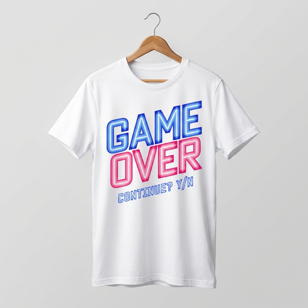 Game Over Graphic T-Shirt | Retro Arcade Gaming Tee - Women's