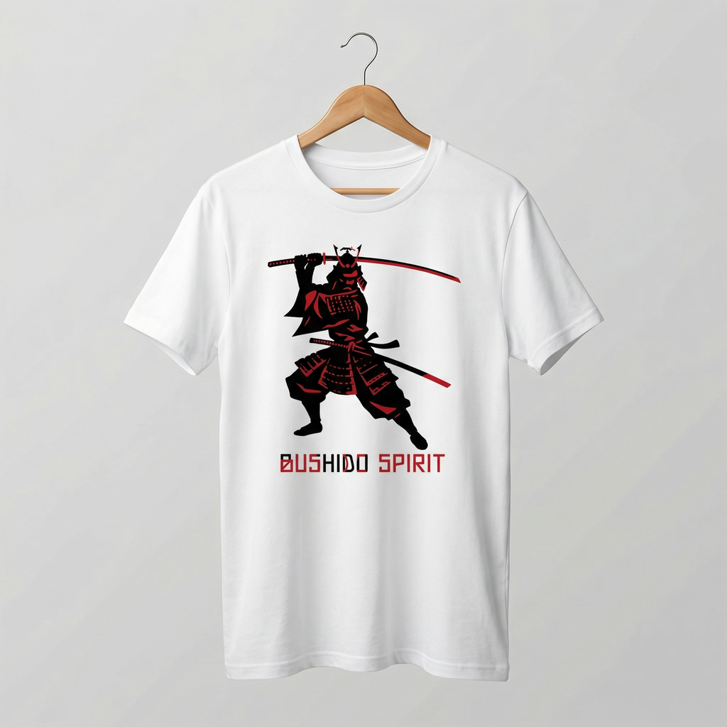 Bushido Spirit Samurai T-Shirt | Japanese Warrior Graphic Tee - Men's