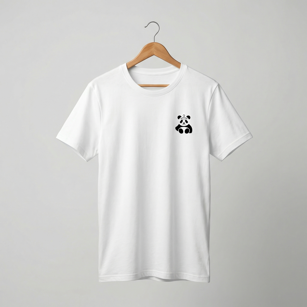 DressPanda Plain Logo T-Shirt | Minimalist Panda Logo Tee | Women's