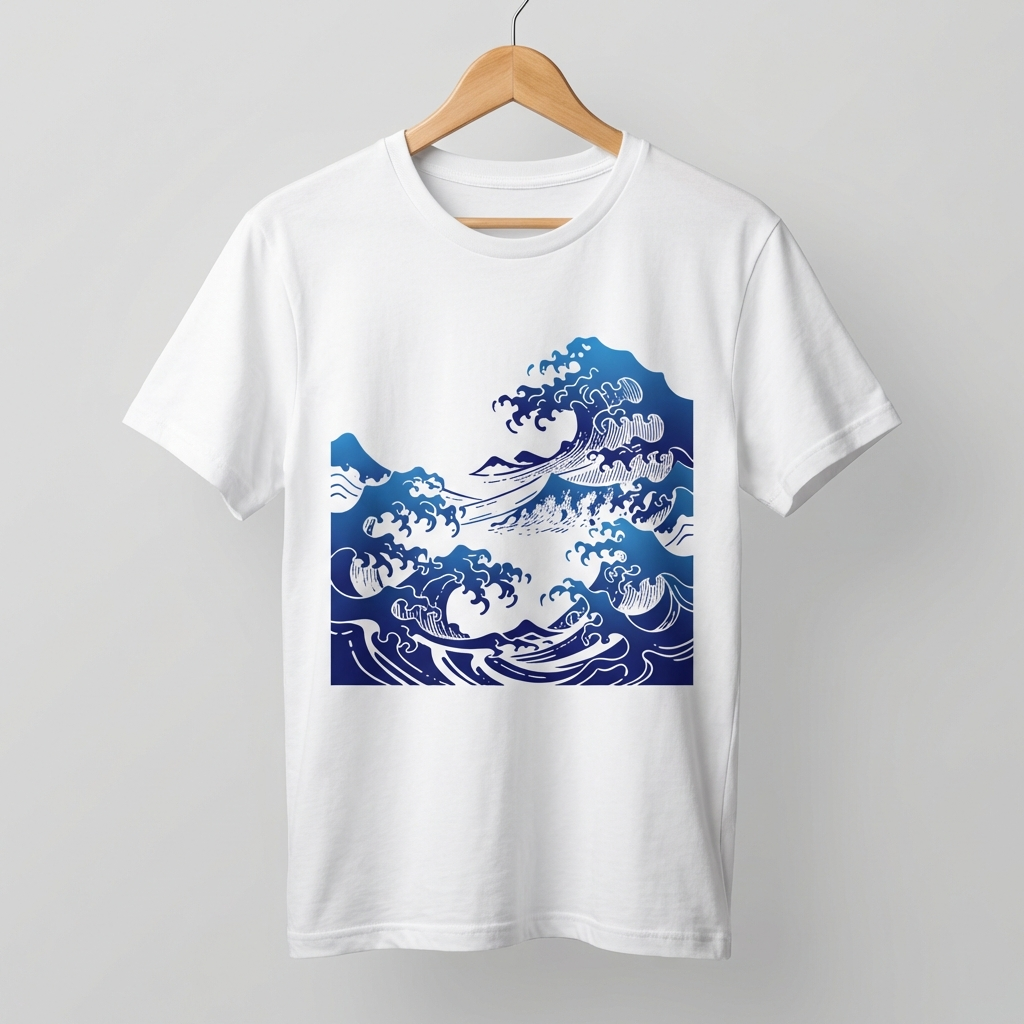 Waves Graphic T-Shirt | Ocean Chill Aesthetic Tee - Men's