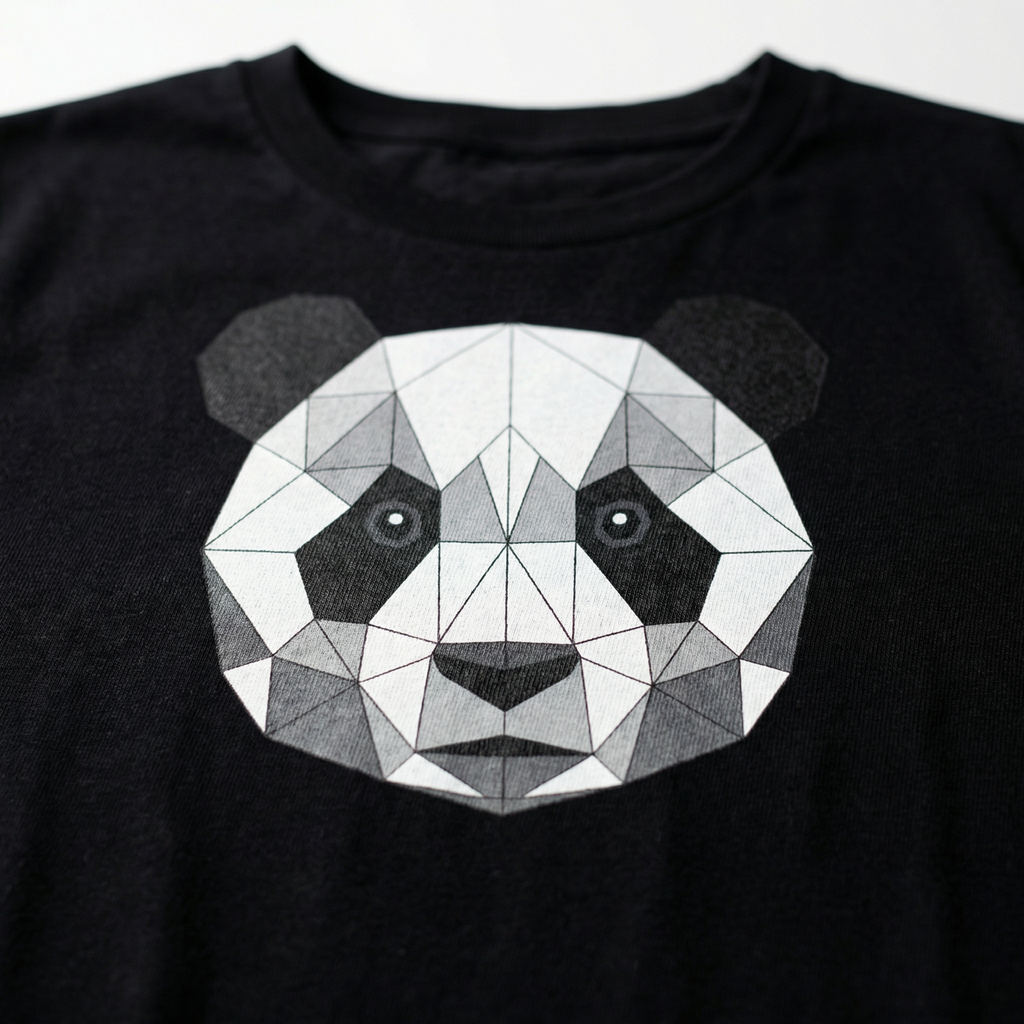 Geometric Panda T-Shirt | Low Poly Panda Art Tee – Men's