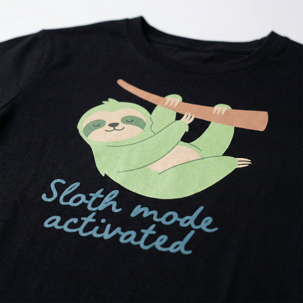 Sloth Mode Activated T-Shirt | Cute Hanging Sloth Tee – Men's