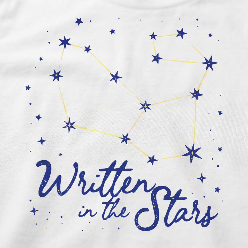 Written In The Stars T-Shirt | Celestial Typography Tee – Women's