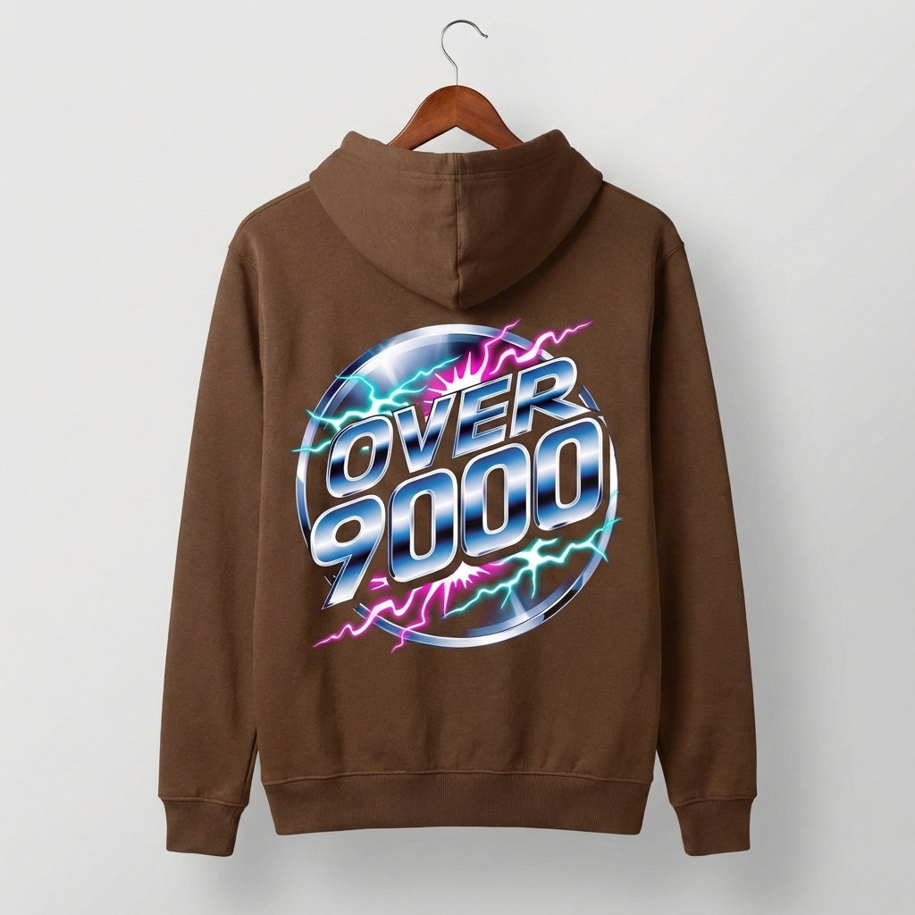 Over 9000 Graphic Hoodie | Anime Power Level Manga - Men's