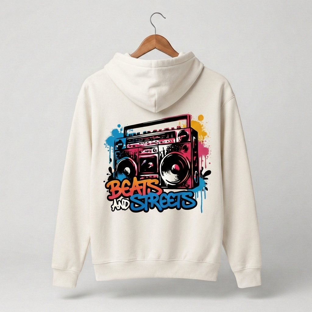 Beats and Streets Graphic Hoodie | Urban Hip-Hop Streetwear - Women's