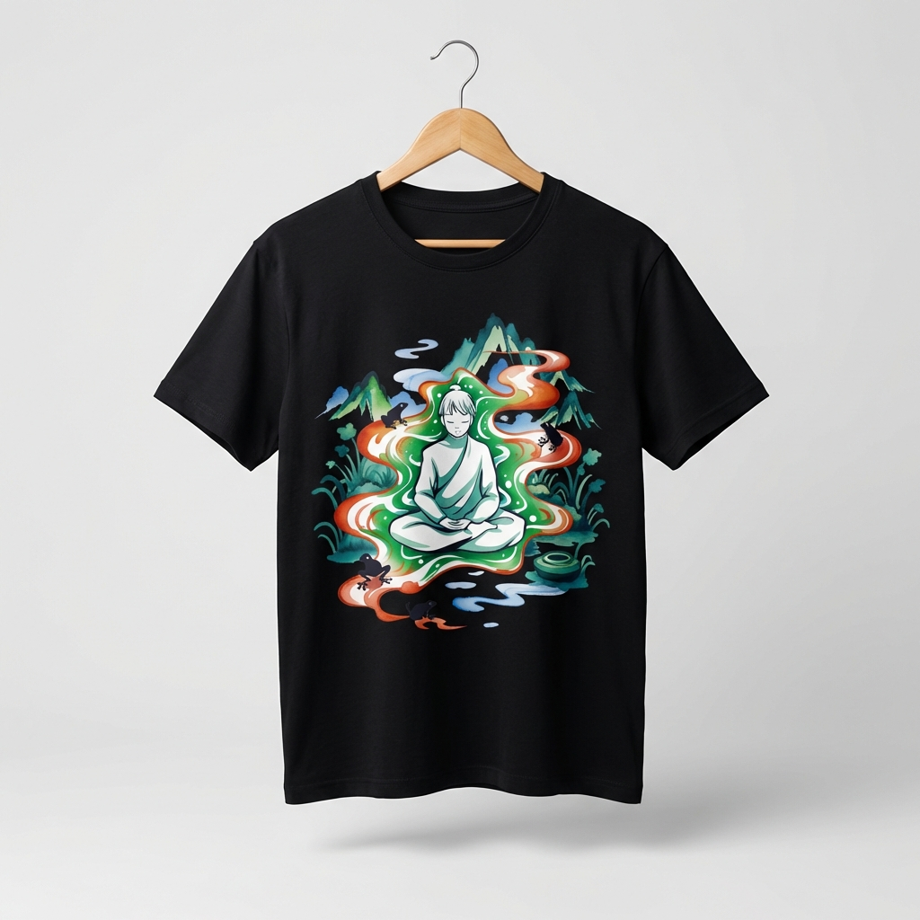 Zen Man Oversized T-Shirt | Masculine Meditation Mindfulness Tee - Men's