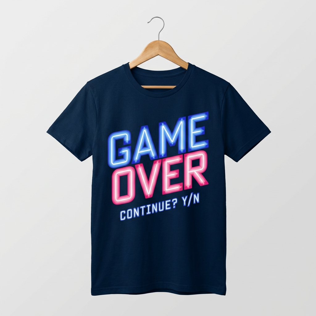 Game Over Graphic T-Shirt | Retro Arcade Gaming Tee - Women's