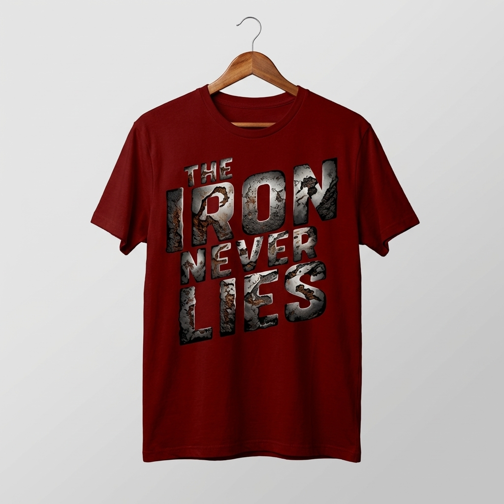 Iron Never Lies Graphic T-Shirt | Gym Strength Motivation Tee - Women's
