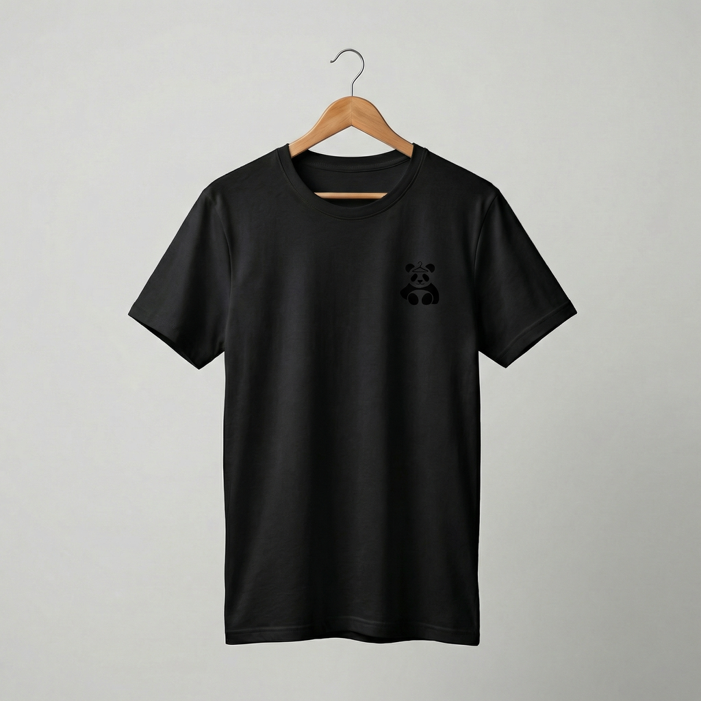 DressPanda Plain Logo T-Shirt | Minimalist Panda Logo Tee | Women's