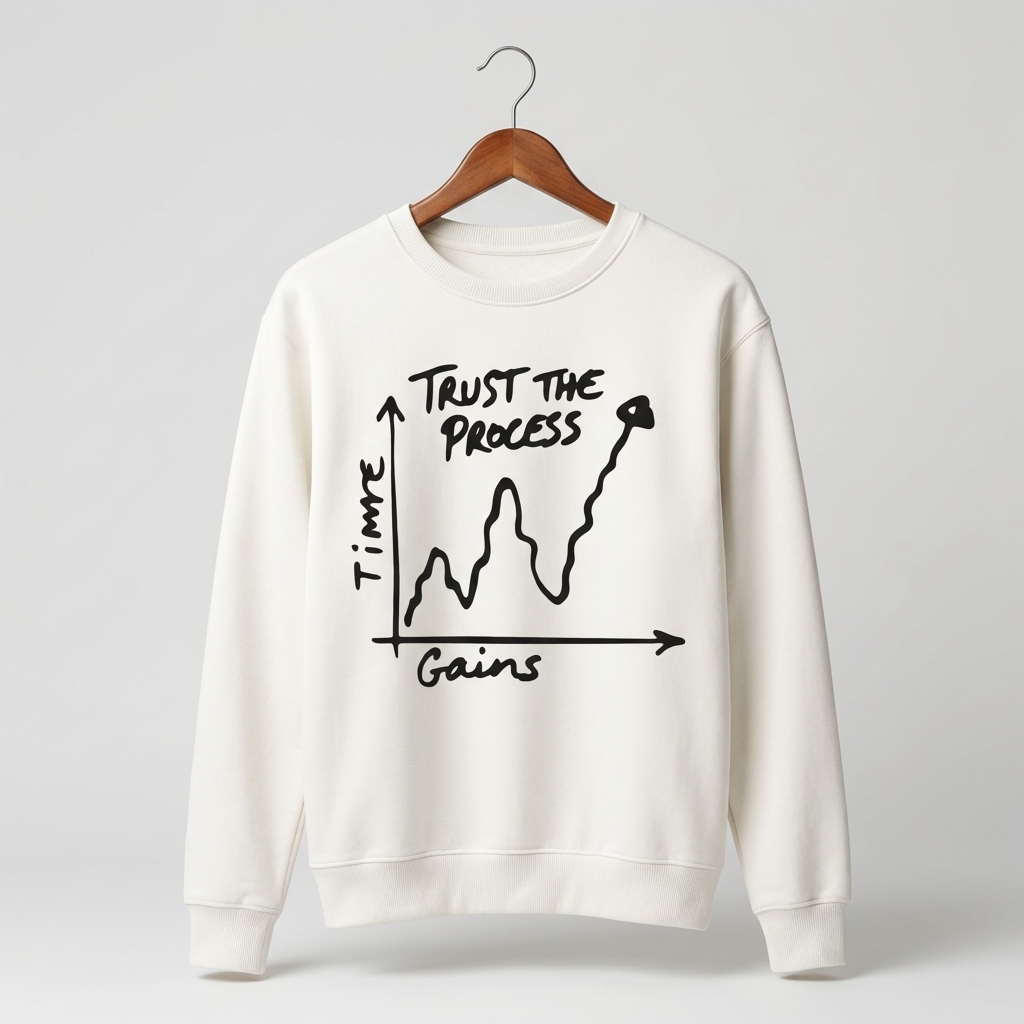 Trust The Process Graphic Sweatshirt | Motivational Growth Mindset - Women's