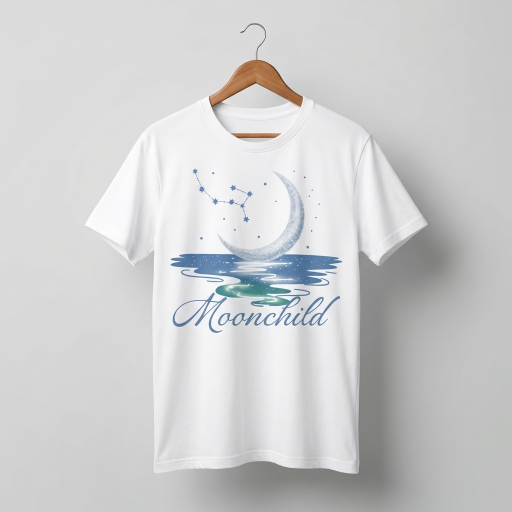 Moon Child Graphic T-Shirt | Celestial Mystical Night Tee - Men's