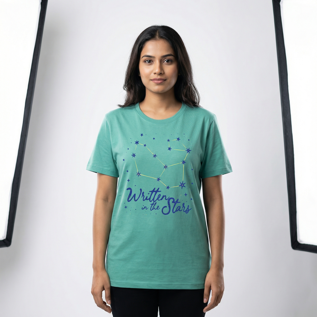 Written In The Stars T-Shirt | Celestial Typography Tee – Women's