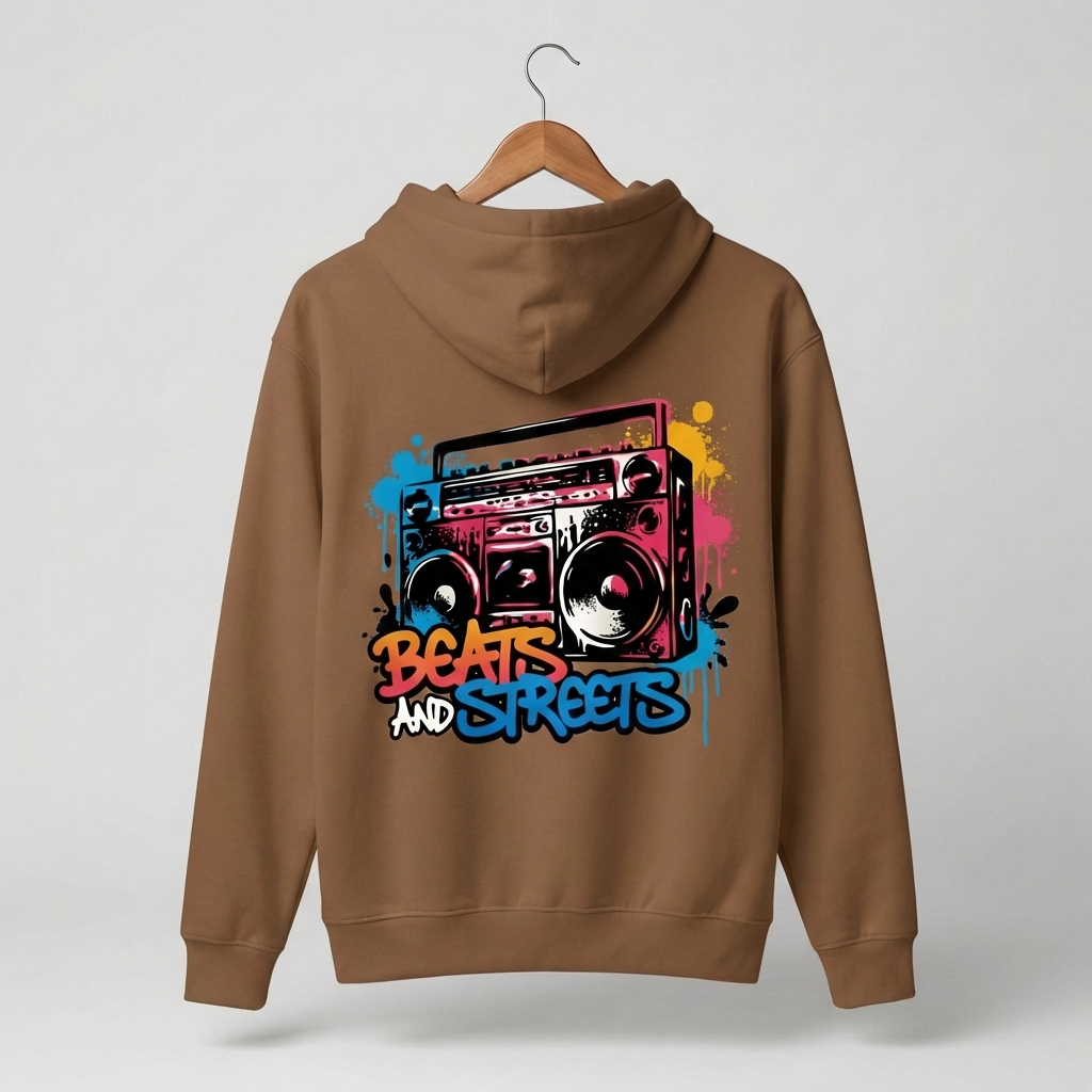 Beats and Streets Graphic Hoodie | Urban Hip-Hop Streetwear - Men's