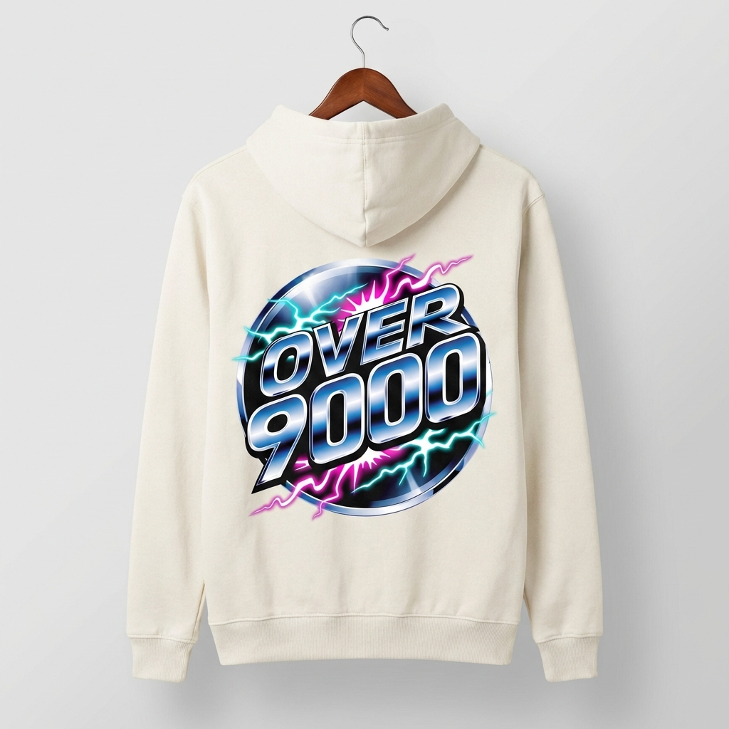 Over 9000 Graphic Hoodie | Anime Power Level Manga - Men's