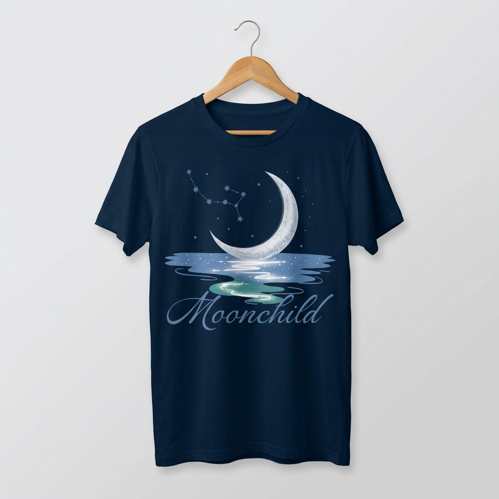 Moon Child Graphic T-Shirt | Celestial Mystical Night Tee - Men's