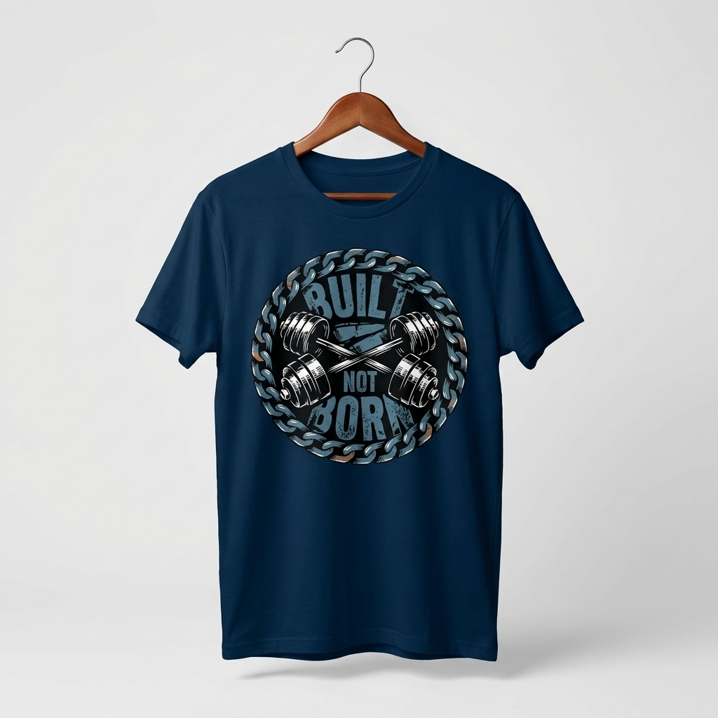 Built Not Born Graphic T-Shirt | Gym Motivation Fitness Tee - Women's