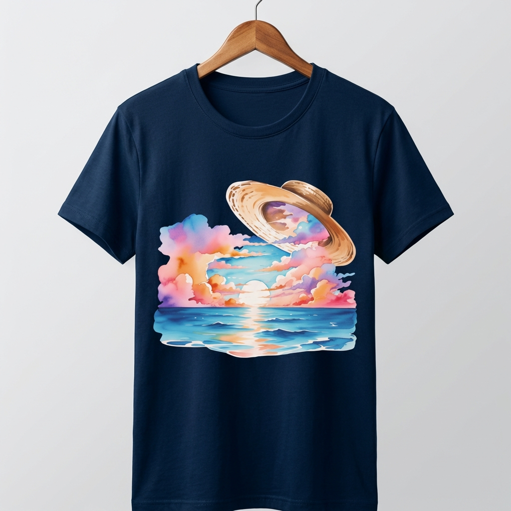Straw Hat Graphic T-Shirt | Anime Pirate Adventure Tee - Women's