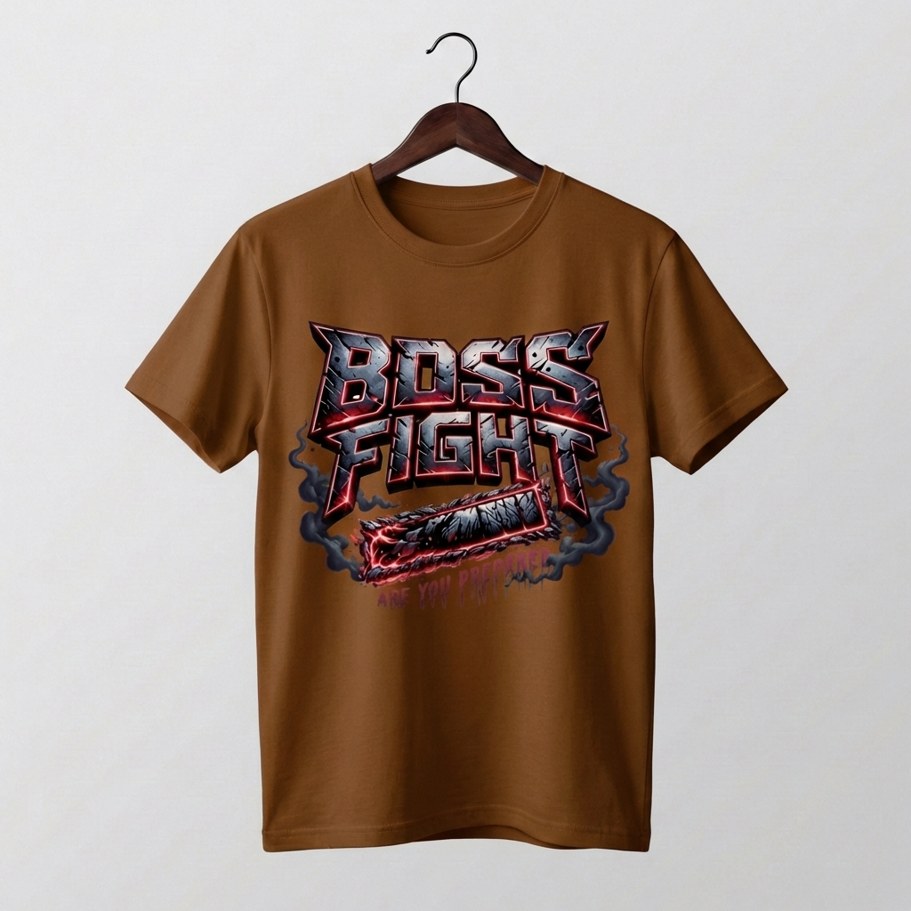 Boss Fight Oversized T-Shirt | Epic Gaming Battle Tee - Women's