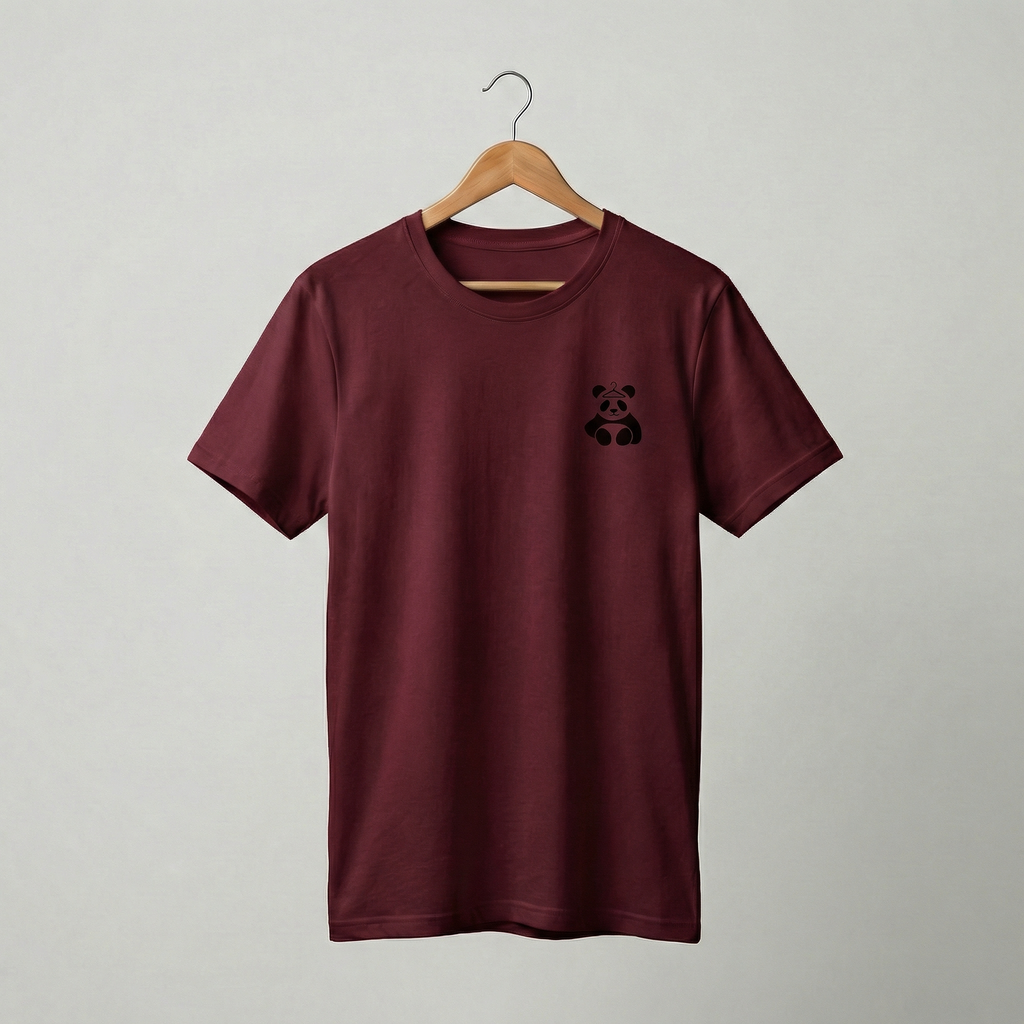 DressPanda Plain Logo T-Shirt | Minimalist Panda Logo Tee | Women's
