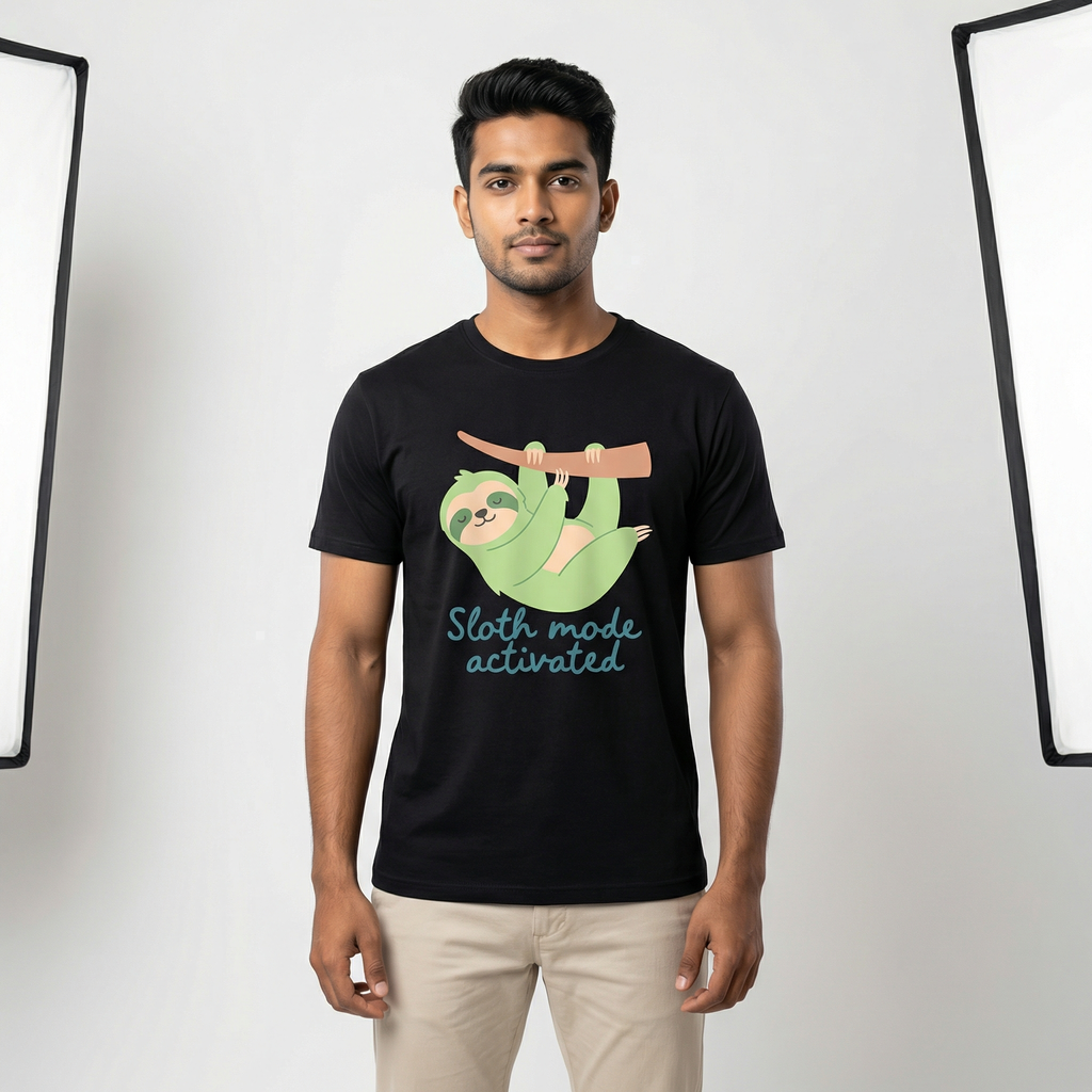 Sloth Mode Activated T-Shirt | Cute Hanging Sloth Tee – Men's