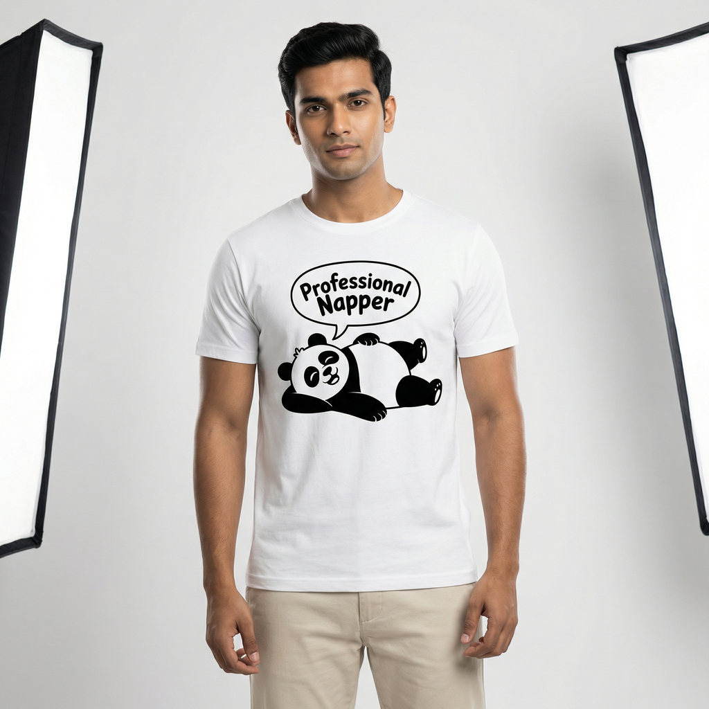 Professional Napper Panda T-Shirt | Funny Sleeping Panda Tee – Men's