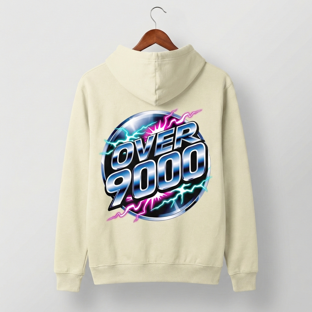 Over 9000 Graphic Hoodie | Anime Power Level Manga - Men's