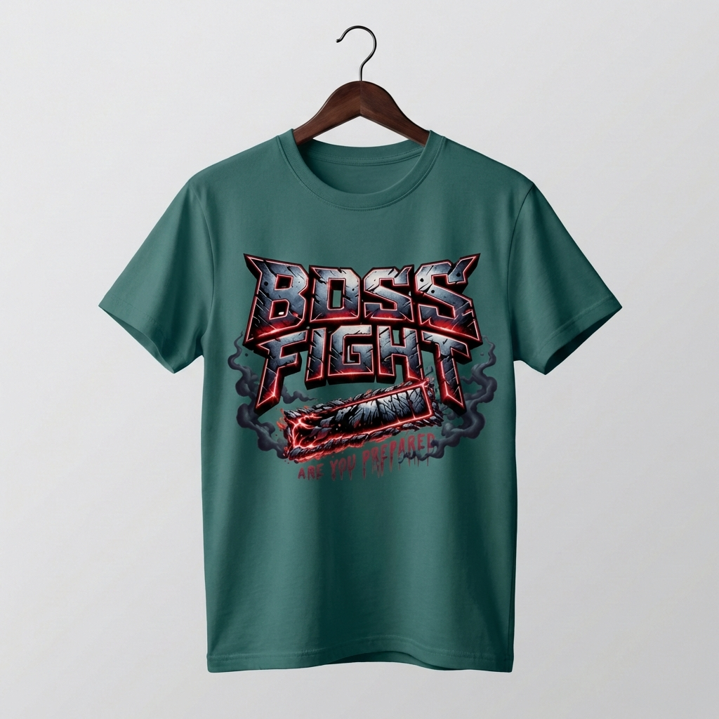 Boss Fight Oversized T-Shirt | Epic Gaming Battle Tee - Women's