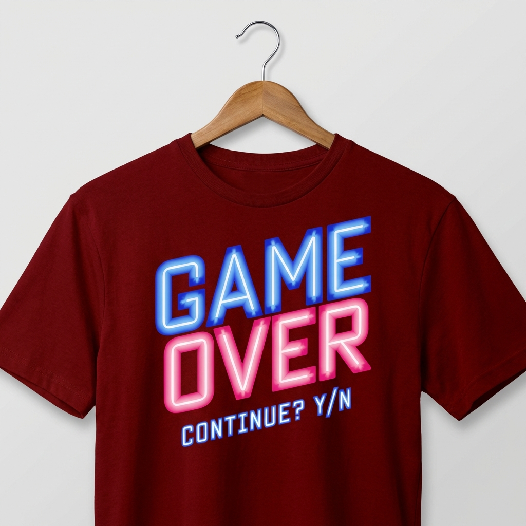 Game Over Graphic T-Shirt | Retro Arcade Gaming Tee - Women's