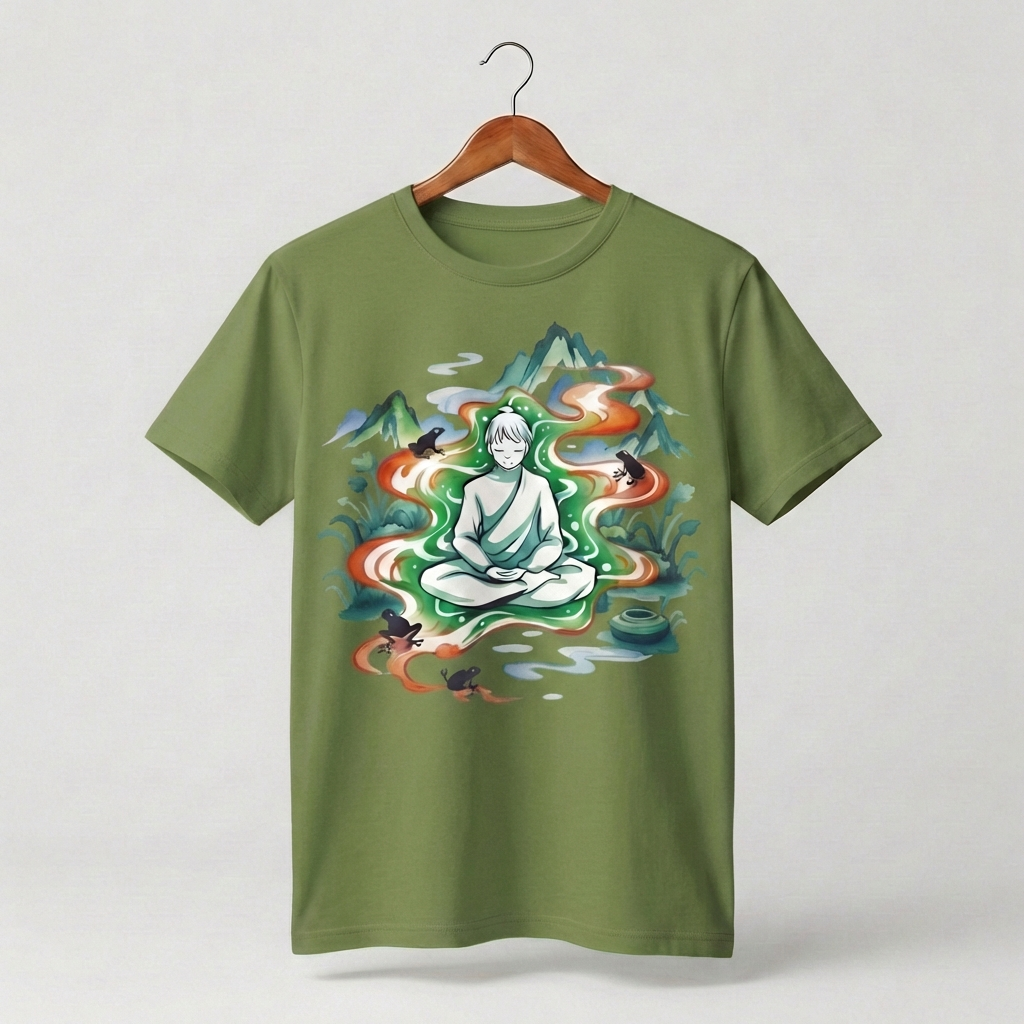 Zen Man Oversized T-Shirt | Masculine Meditation Mindfulness Tee - Men's