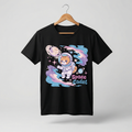 Space Cadet Astronaut Cat T-Shirt | Cute Galaxy Explorer Tee – Men's