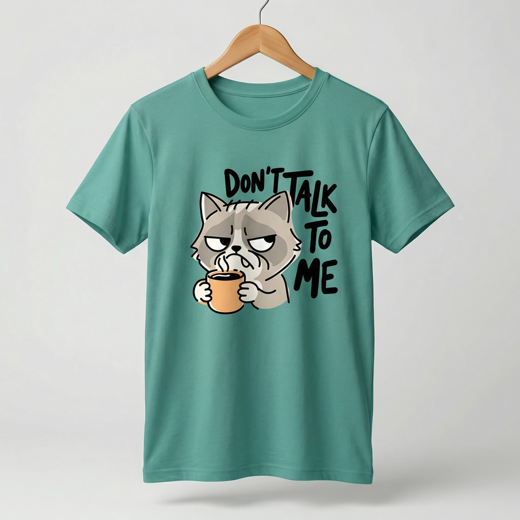 Don't Talk To Me Grumpy Cat T-Shirt | Funny Introvert Tee - Men's