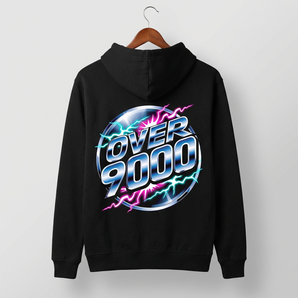 Over 9000 Graphic Hoodie | Anime Power Level Manga - Men's
