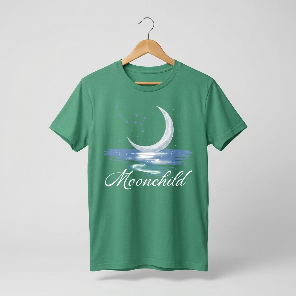 Moon Child Graphic T-Shirt | Celestial Mystical Night Tee - Men's