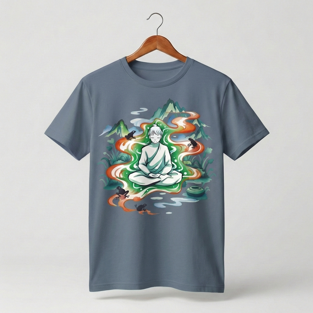 Zen Man Oversized T-Shirt | Masculine Meditation Mindfulness Tee - Men's