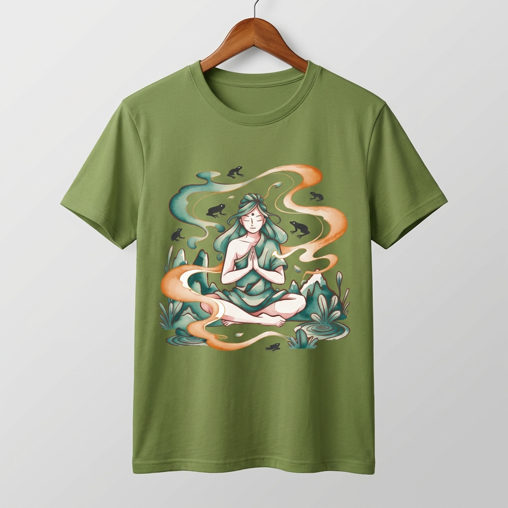 Zen Lady Oversized T-Shirt | Feminine Meditation Spiritual Tee - Men's