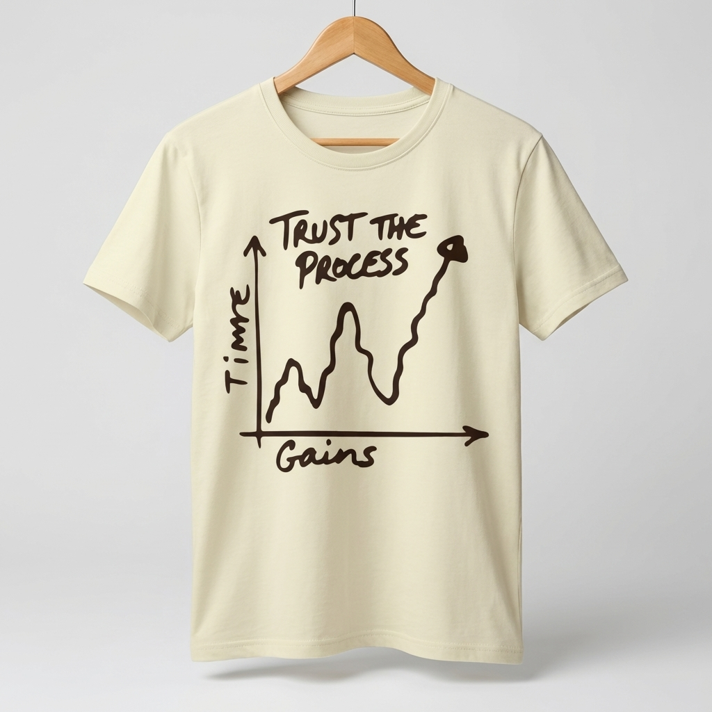 Trust The Process Oversized T-Shirt | Motivational Growth Mindset Tee - Men's