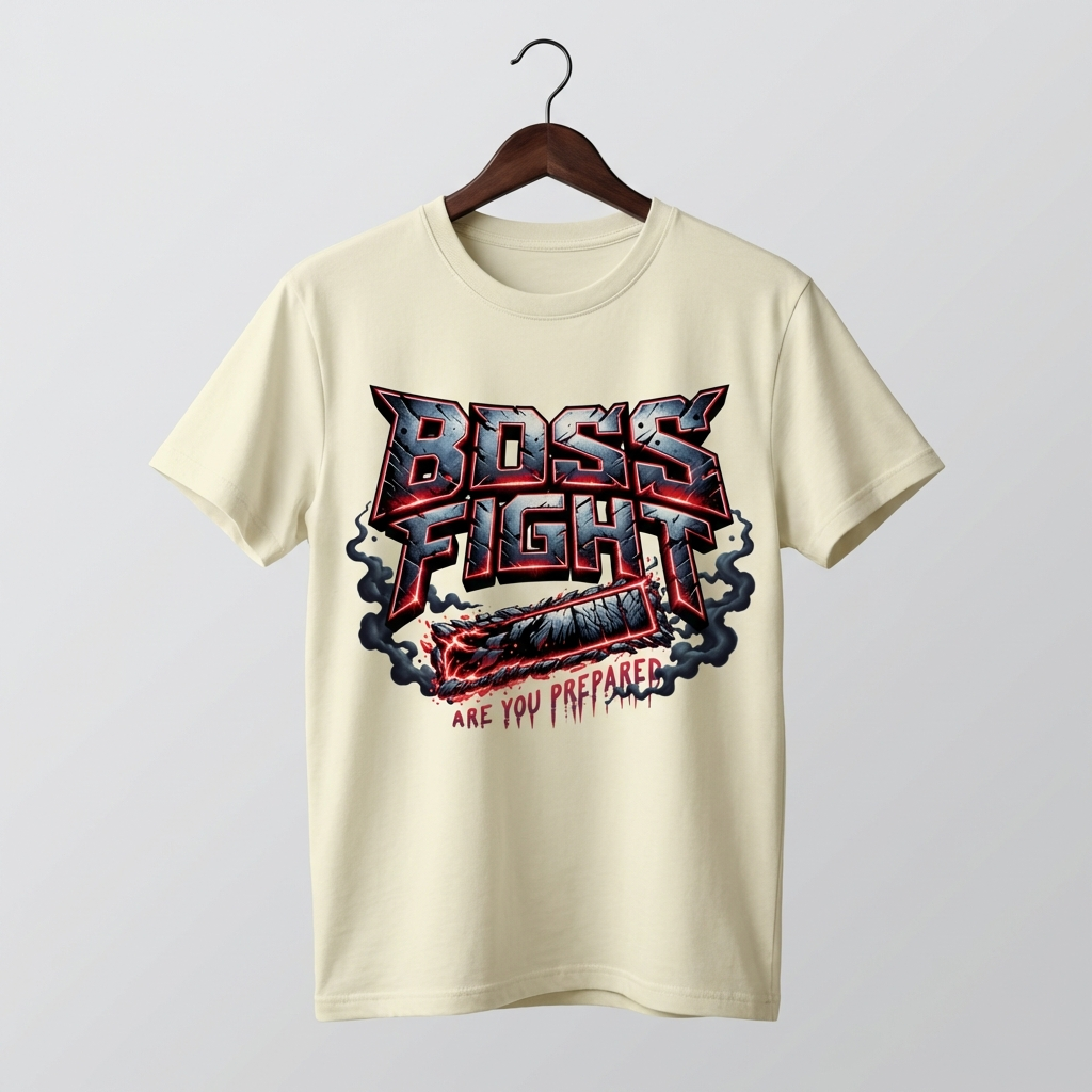 Boss Fight Oversized T-Shirt | Epic Gaming Battle Tee - Women's