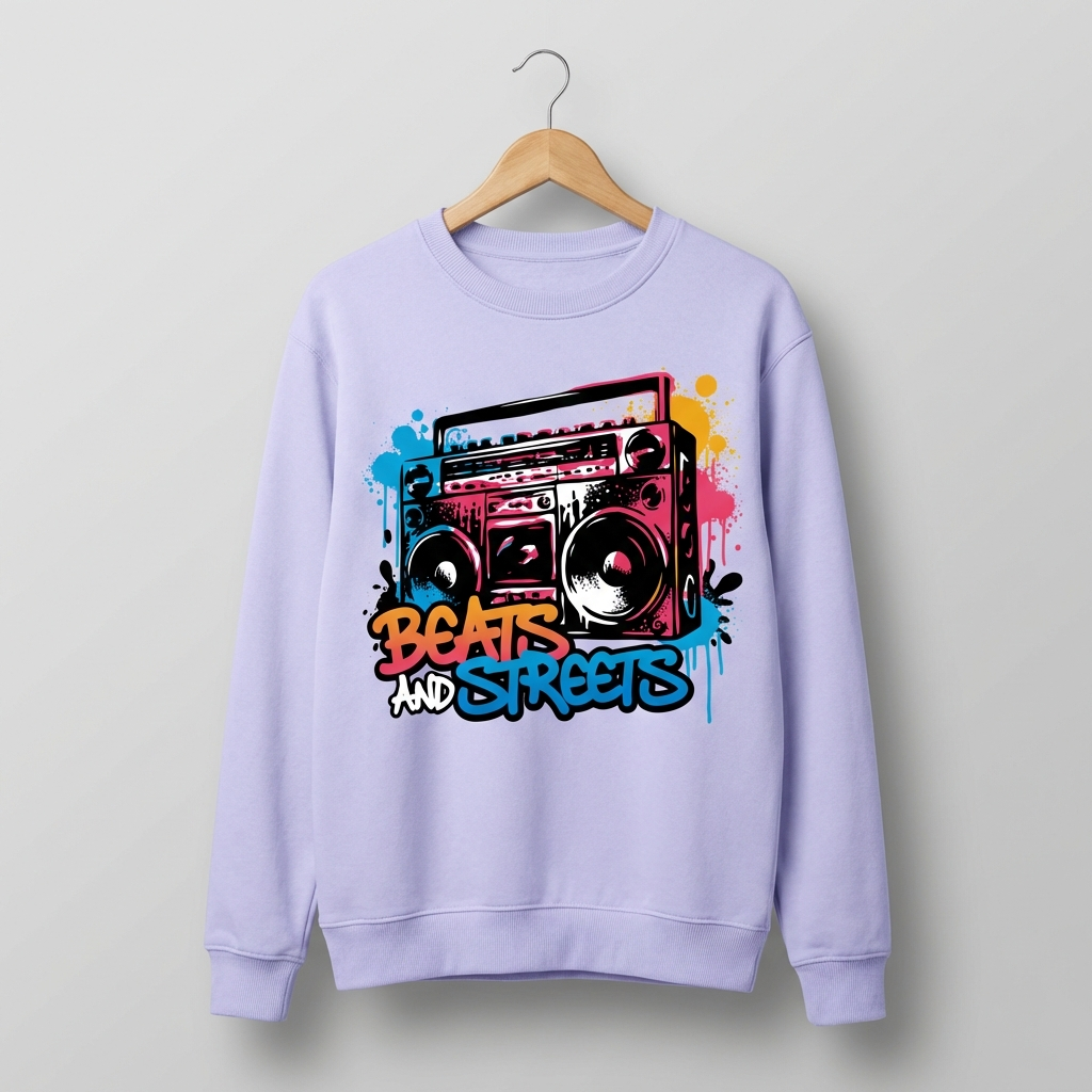Beats and Streets Graphic Sweatshirt | Urban Hip-Hop Streetwear - Women's