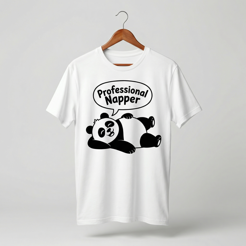 Professional Napper Panda T-Shirt | Funny Sleeping Panda Tee – Men's