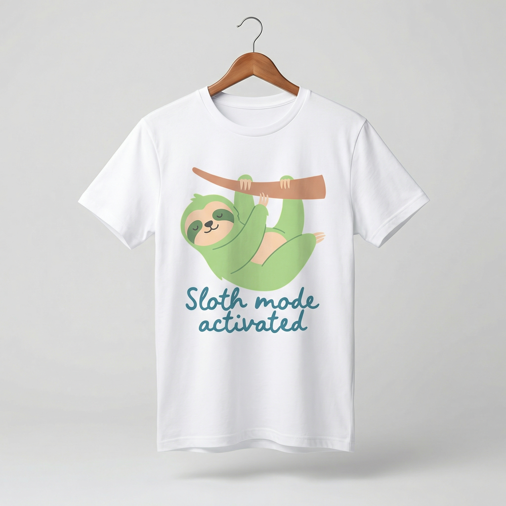 Sloth Mode Activated T-Shirt | Cute Hanging Sloth Tee – Men's