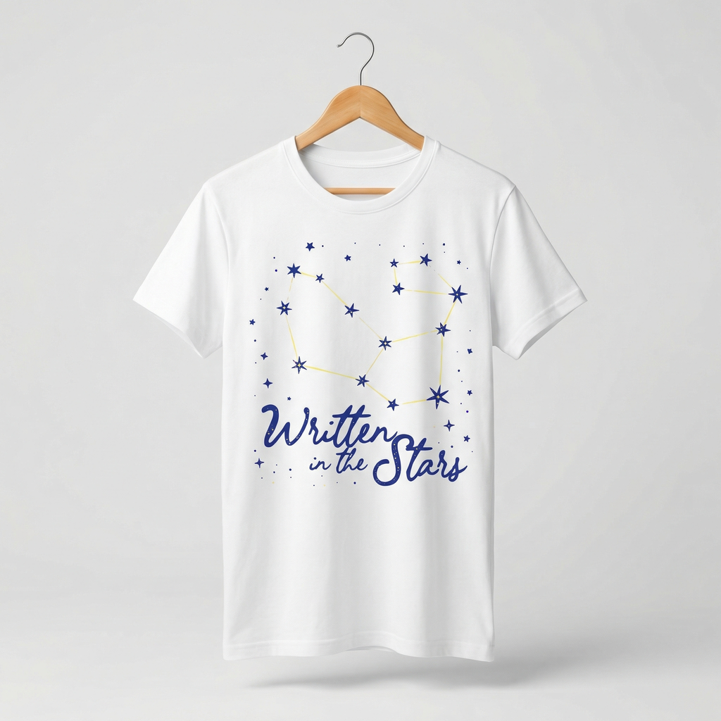 Written In The Stars T-Shirt | Celestial Typography Tee – Women's