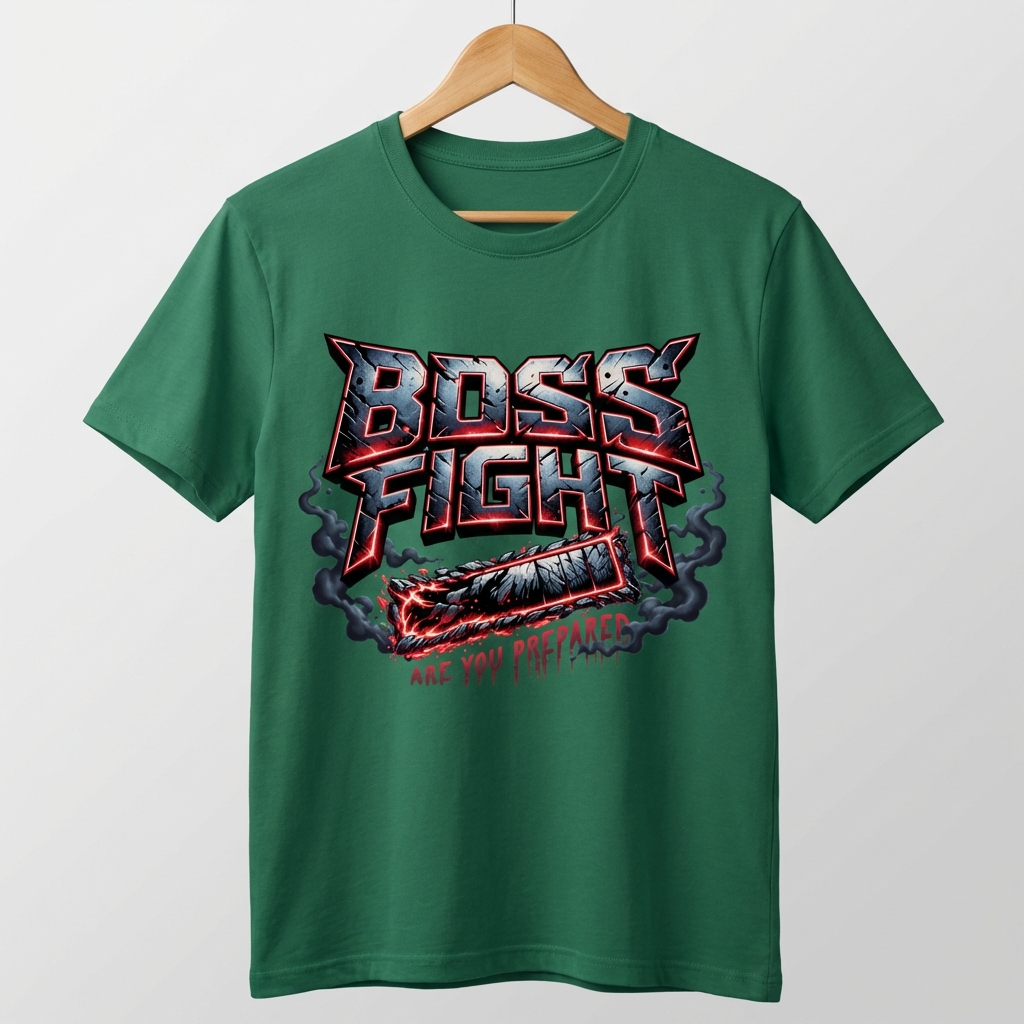 Boss Fight Graphic T-Shirt | Epic Gaming Battle Tee - Women's