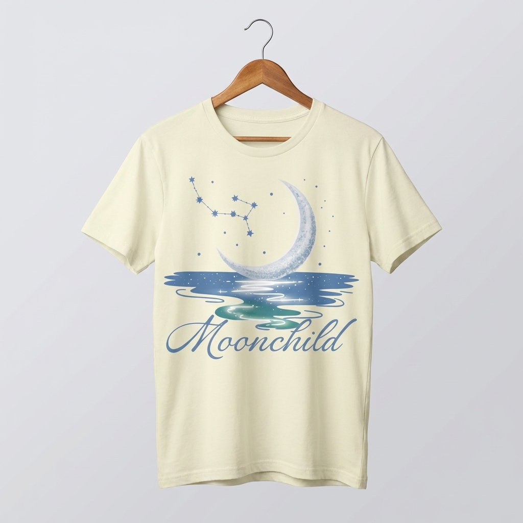 Moon Child Oversized T-Shirt | Celestial Mystical Night Tee - Men's