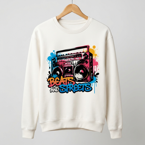 Beats and Streets Graphic Sweatshirt | Urban Hip-Hop Streetwear - Women's