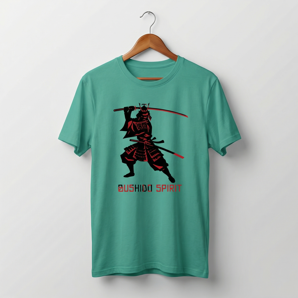 Bushido Spirit Samurai T-Shirt | Japanese Warrior Graphic Tee - Men's