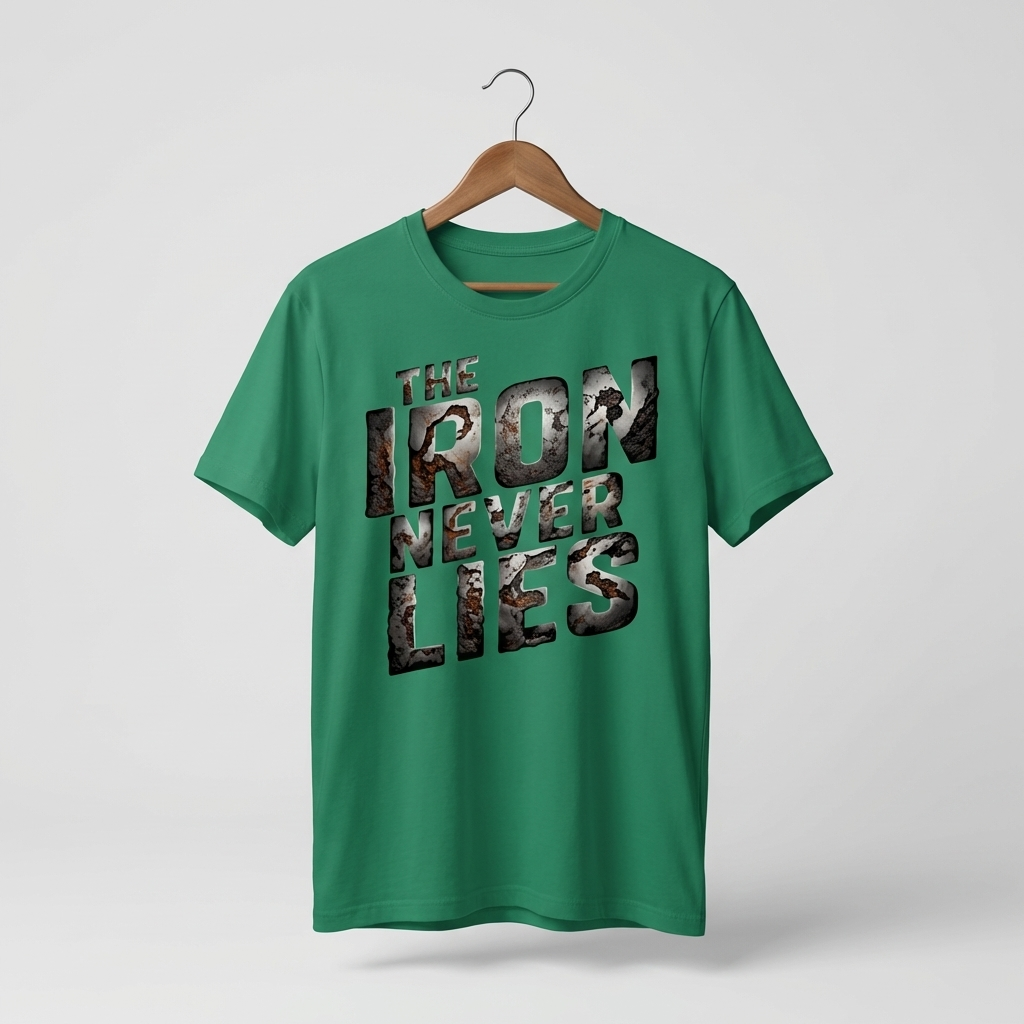 Iron Never Lies Graphic T-Shirt | Gym Strength Motivation Tee - Women's