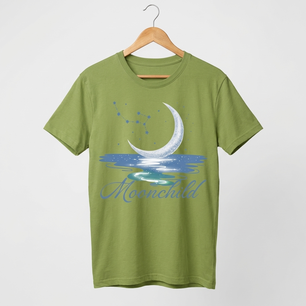 Moon Child Oversized T-Shirt | Celestial Mystical Night Tee - Men's