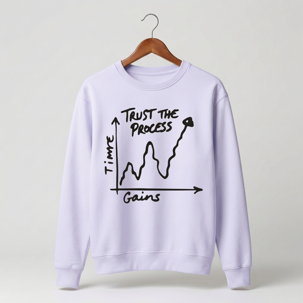 Trust The Process Graphic Sweatshirt | Motivational Growth Mindset - Women's