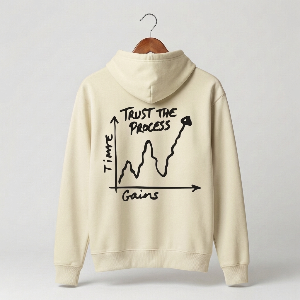 Trust The Process Graphic Hoodie | Motivational Growth Mindset - Men's